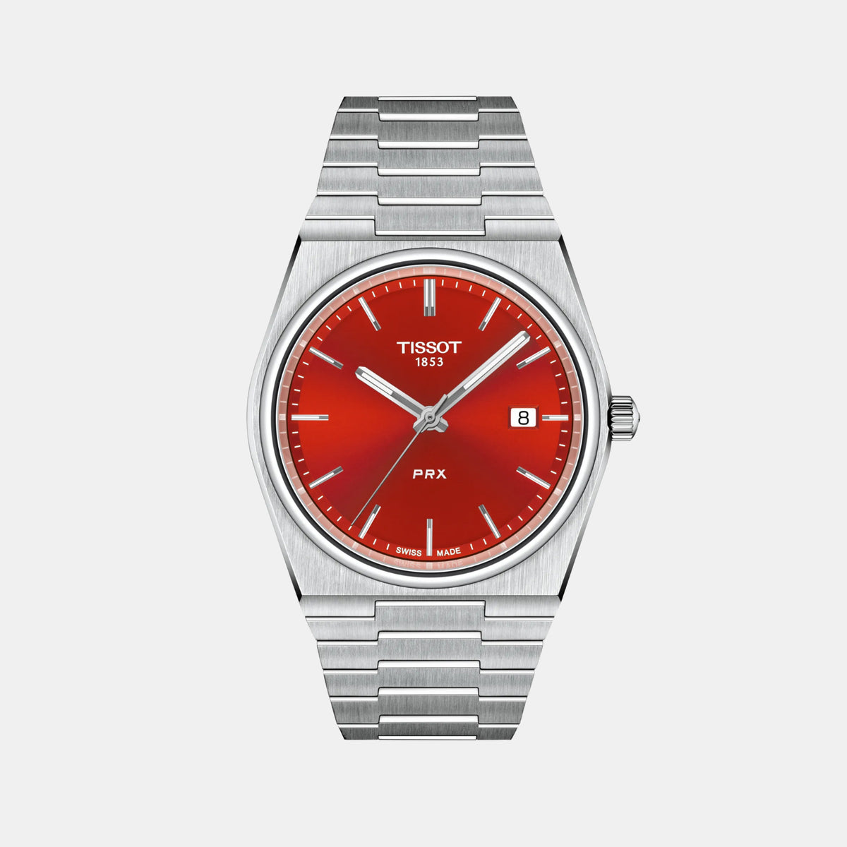PRX Men Quartz Red Dial Analog Stainless Steel Watch T1374101142100