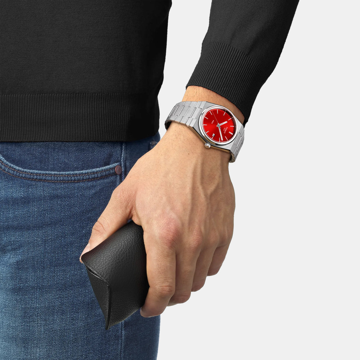PRX Men Quartz Red Dial Analog Stainless Steel Watch T1374101142100