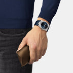 PRX Men Quartz Blue Dial Analog Leather Watch T1374101604100