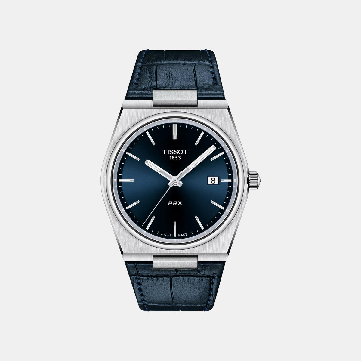 PRX Men Quartz Blue Dial Analog Leather Watch T1374101604100