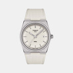 PRX Men Quartz White Dial Analog Rubber Watch T1374101701100