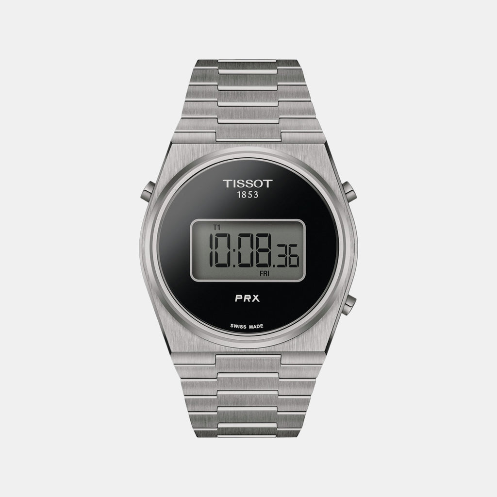 PRX Men Quartz Black Dial Digital Stainless Steel Watch T1374631105000