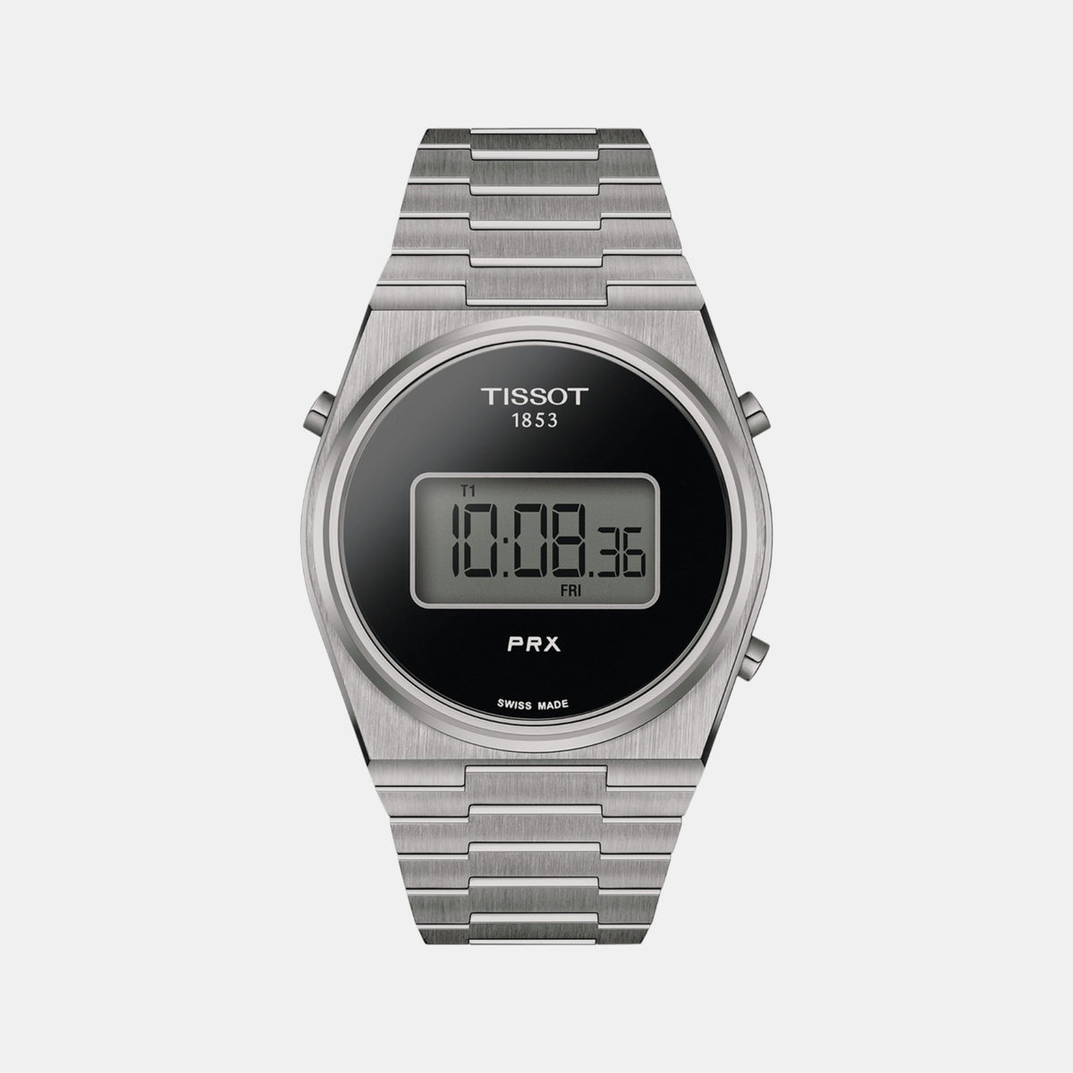 PRX Men Quartz Black Dial Digital Stainless Steel Watch T1374631105000