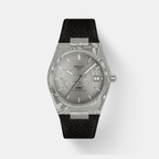 PRX Damascus Unisex Automatic Silver Dial Analog Leather Watch T1378079608100