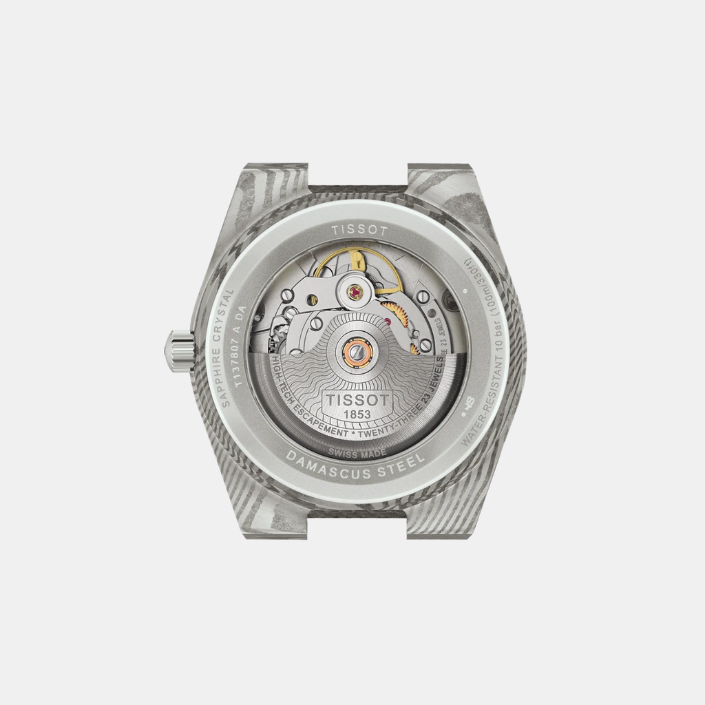 PRX Damascus Unisex Automatic Silver Dial Analog Leather Watch T1378079608100