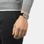 PRX Damascus Unisex Automatic Silver Dial Analog Leather Watch T1378079608100