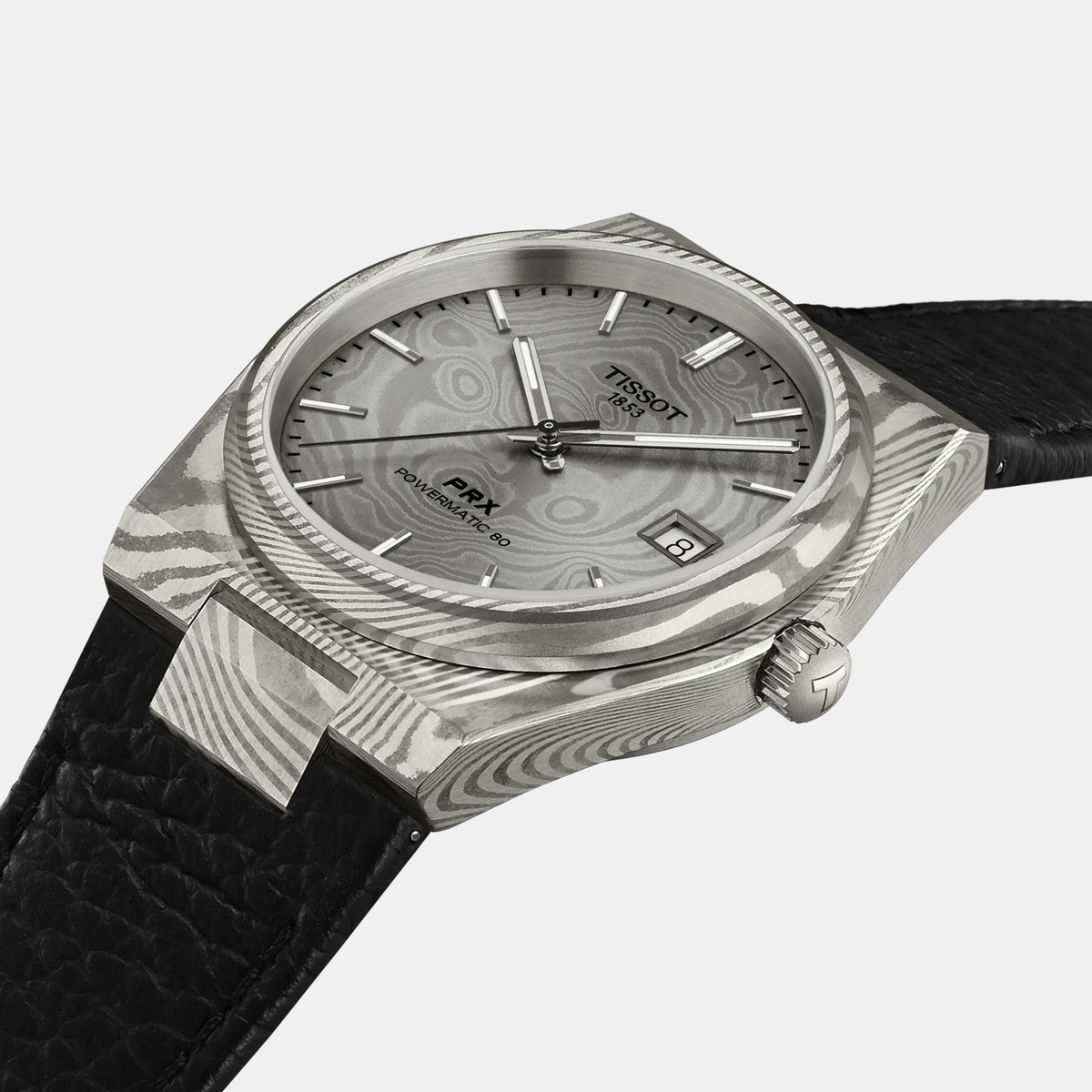PRX Unisex Automatic Grey Dial Analog Leather Watch T1378079608100