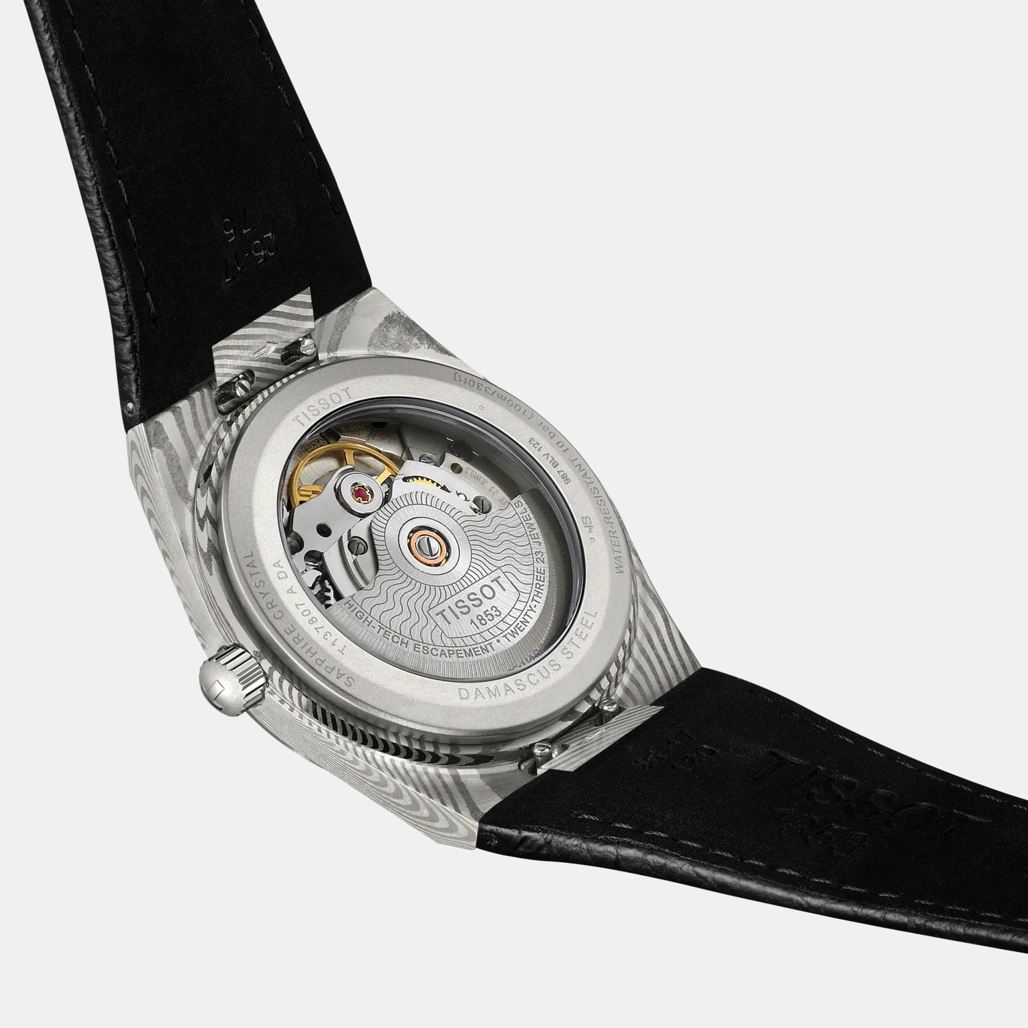 PRX Damascus Unisex Automatic Silver Dial Analog Leather Watch T1378079608100