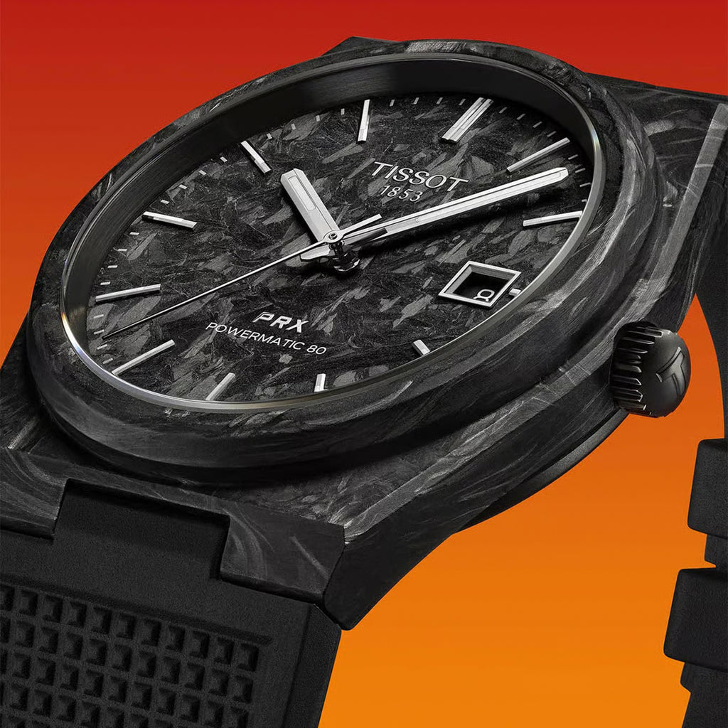 PRX Men Automatic Black Dial Analog Rubber Watch T1379079720100