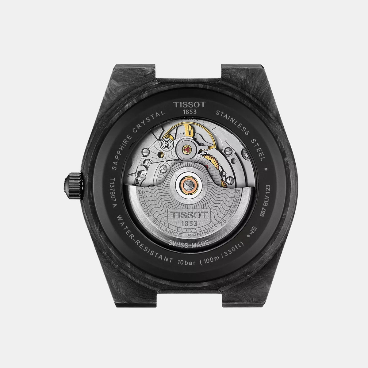 PRX Men Automatic Black Dial Analog Rubber Watch T1379079720100