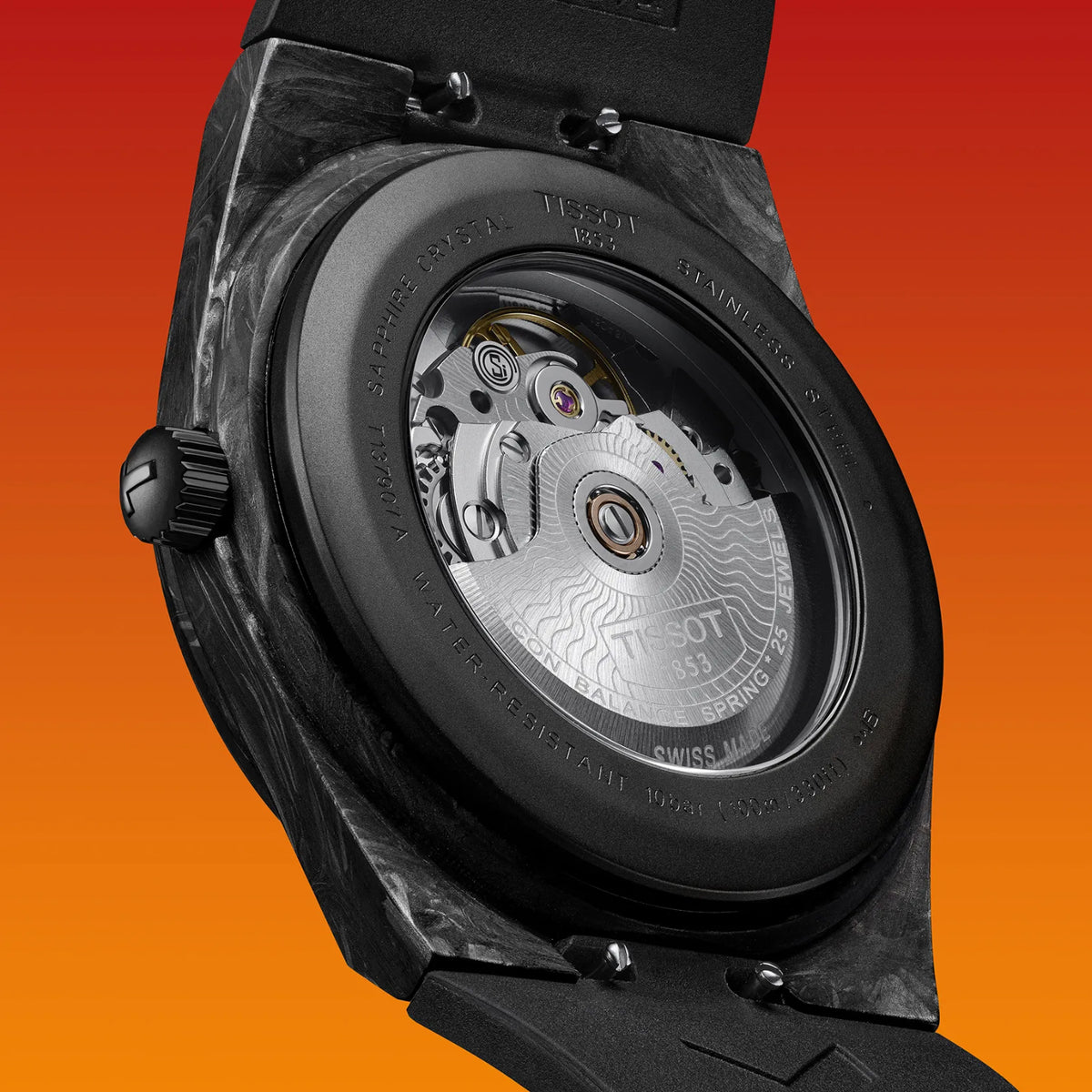 PRX Men Automatic Black Dial Analog Rubber Watch T1379079720100