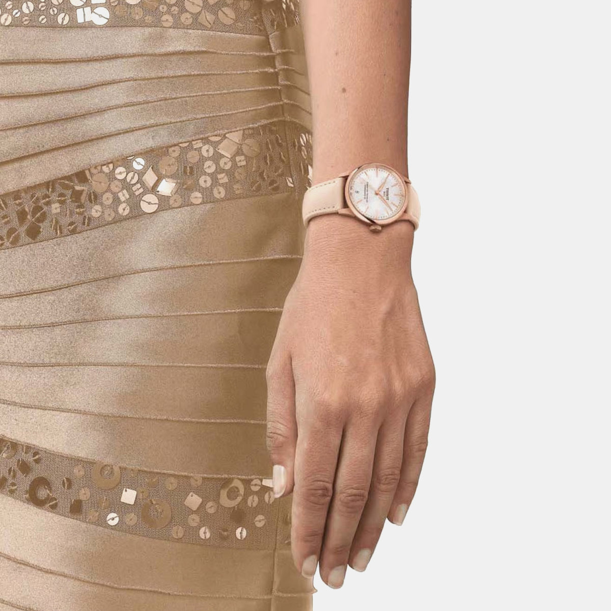 Chemin Des Tourelles Women Automatic Silver Dial Analog Leather Watch T1392073603100