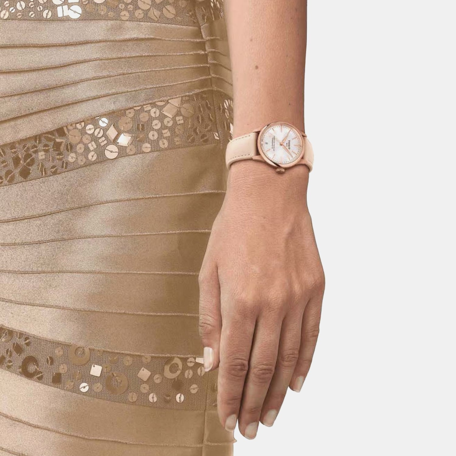 Chemin Des Tourelles Women Automatic Silver Dial Analog Leather Watch T1392073603100