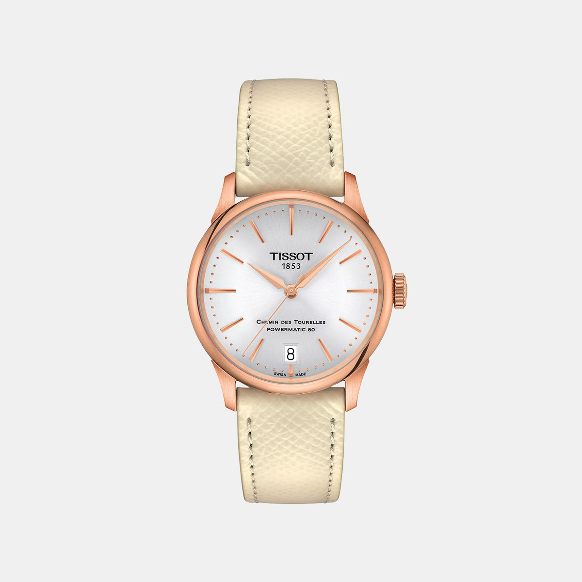 Chemin Des Tourelles Women Automatic Silver Dial Analog Leather Watch T1392073603100