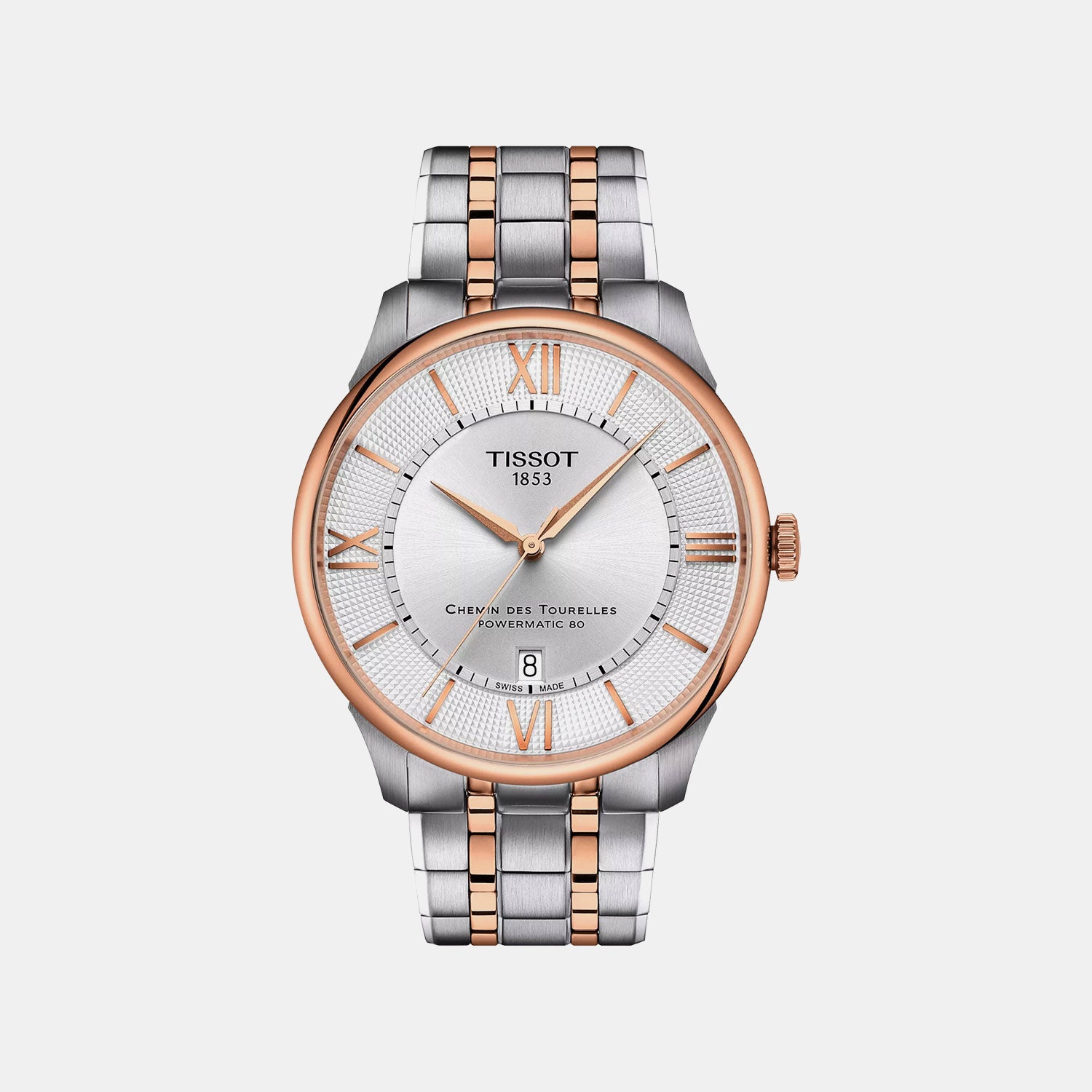 Chemin Des Tourelles Men Automatic Silver Dial Analog Stainless Steel Watch T1394072203800