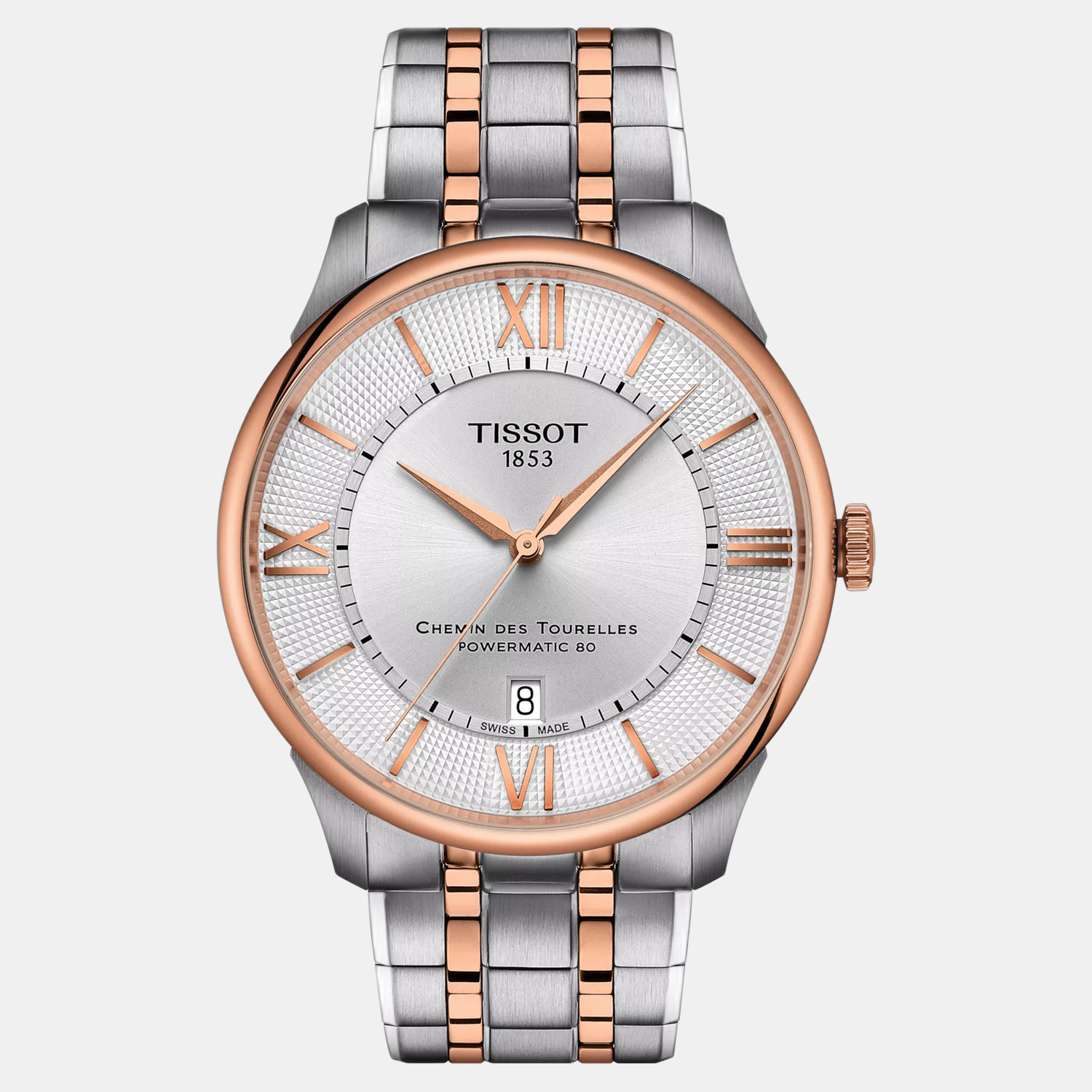 Chemin Des Tourelles Men Automatic Silver Dial Analog Stainless Steel Watch T1394072203800