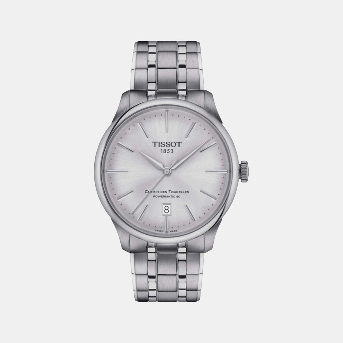 Chemin Des Tourelles Unisex Automatic Grey Dial Analog Stainless Steel Watch T1398071103100