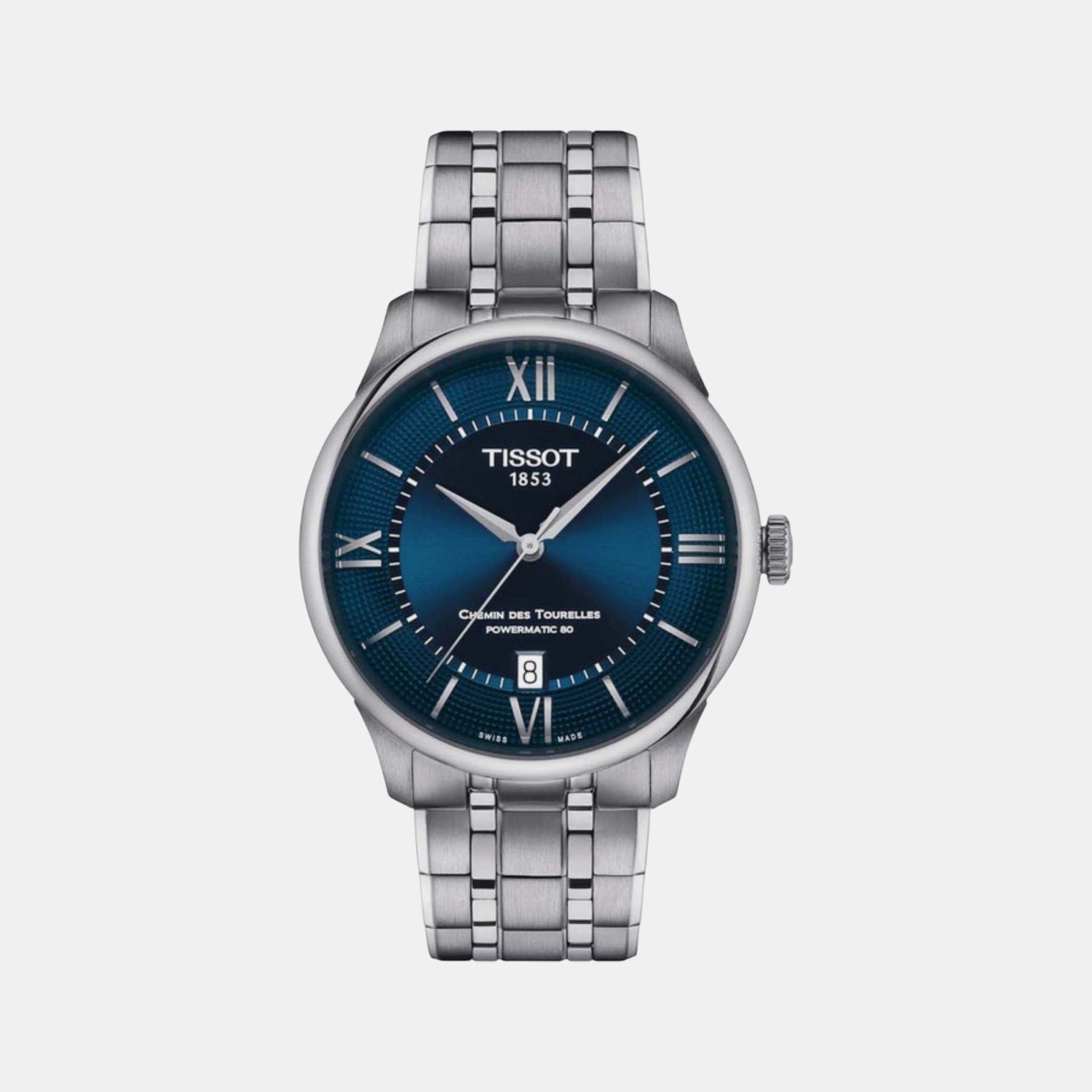 Chemin Des Tourelles Men Automatic Blue Dial Analog Stainless steel Watch T1398071104800