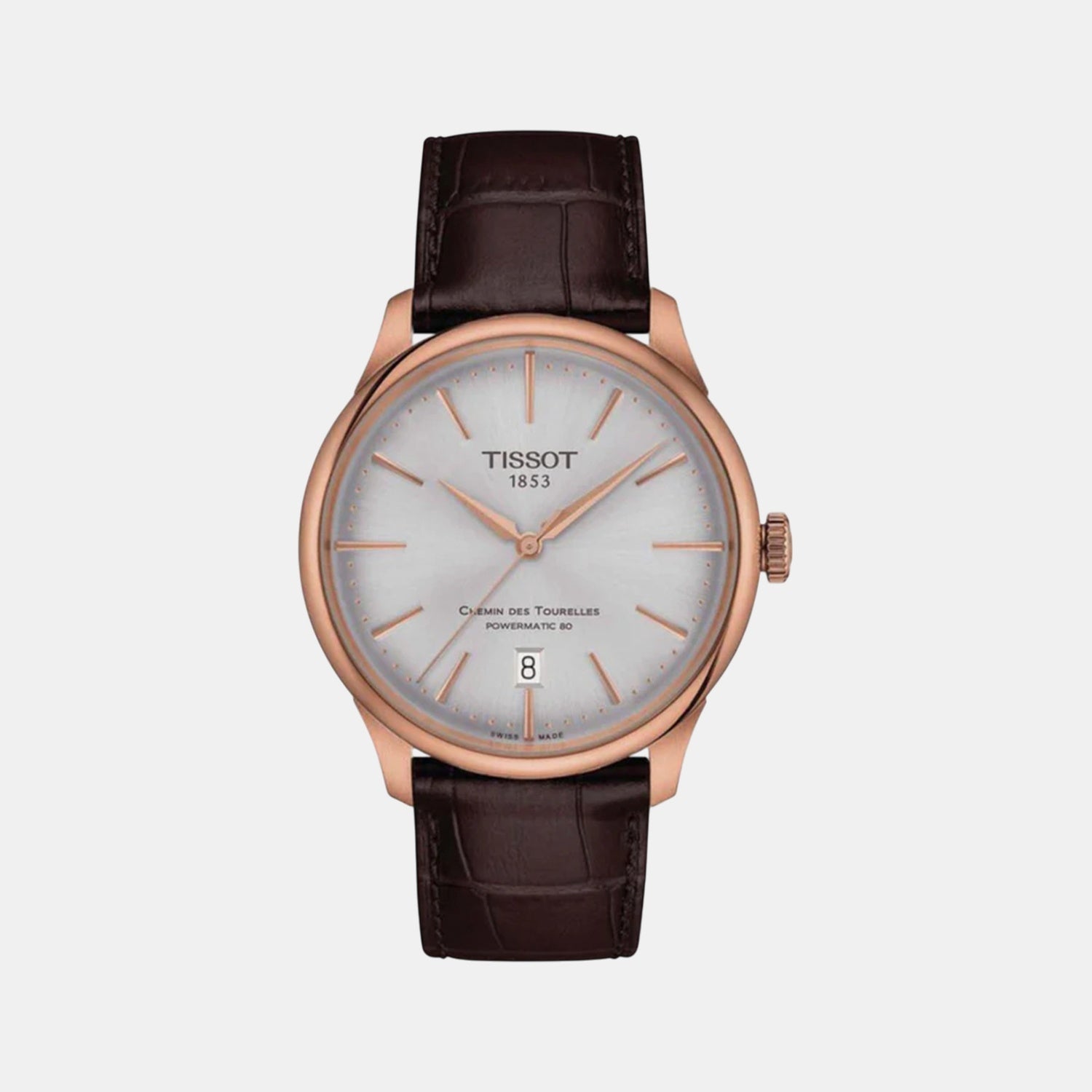 Chemin Des Tourelles Men Automatic Leather Watch T1398073603100