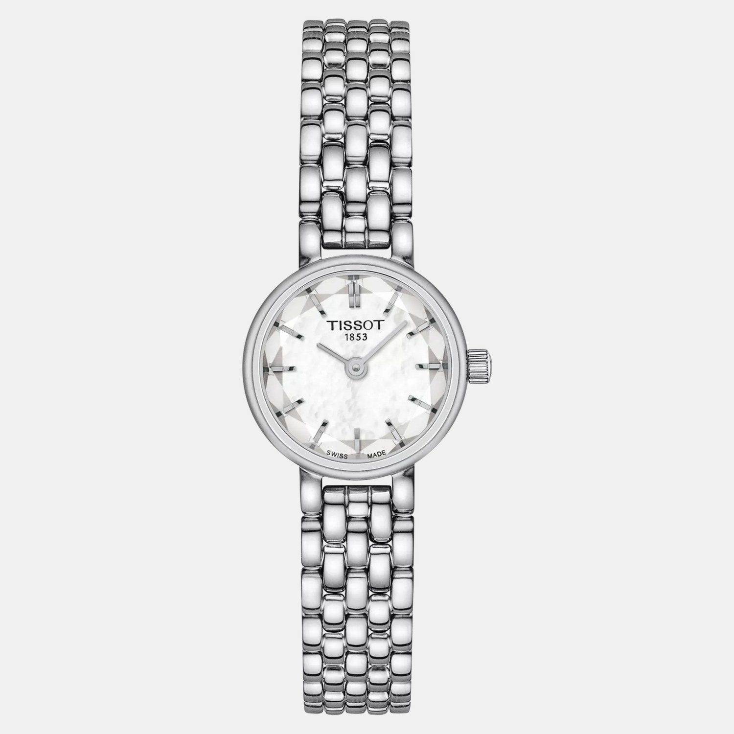 Lovely Women Quartz White Mother Of Pearl Dial Analog Stainless Steel Watch T1400091111100