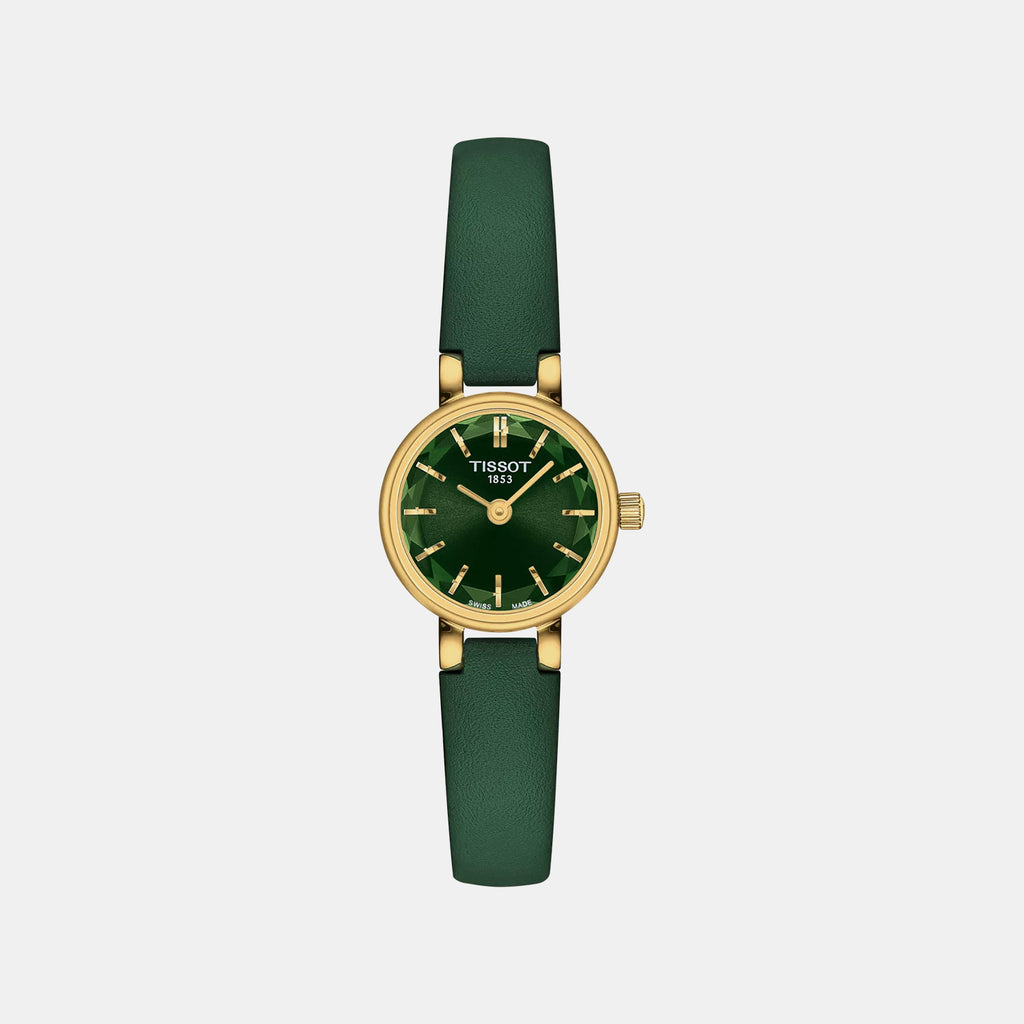 Lovely Women Quartz Green Dial Analog Leather Watch T1400093609100