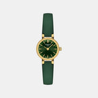 Lovely Women Quartz Green Dial Analog Leather Watch T1400093609100