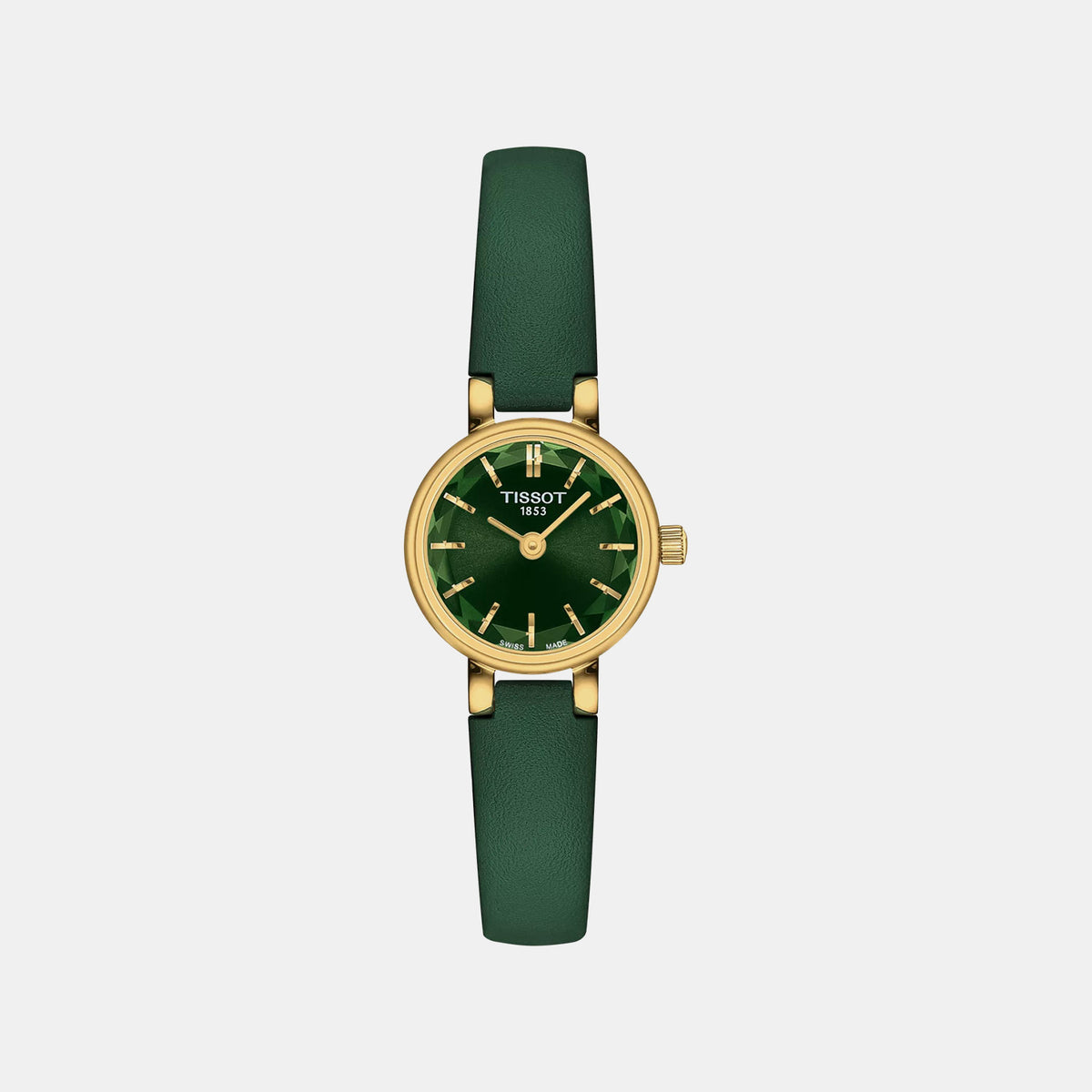 Lovely Women Quartz Green Dial Analog Leather Watch T1400093609100