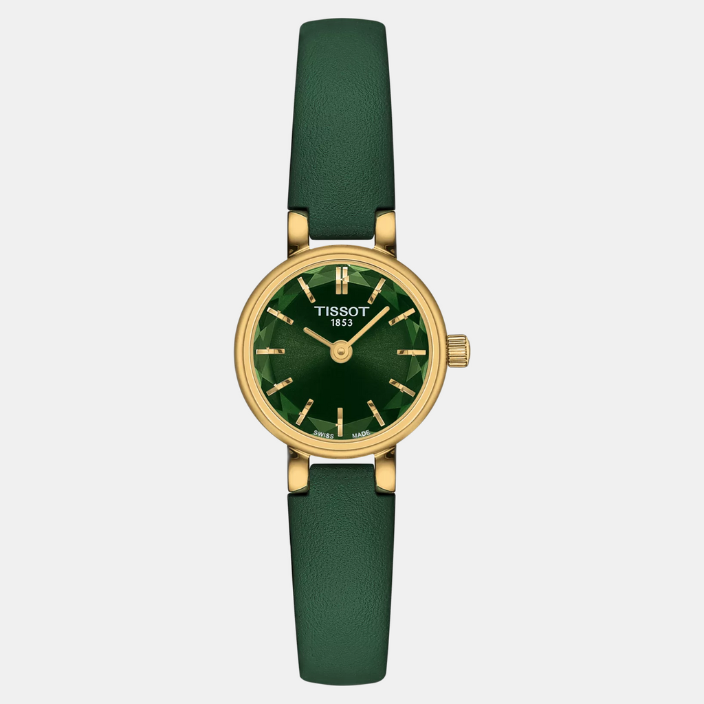 Lovely Women Quartz Green Dial Analog Leather Watch T1400093609100