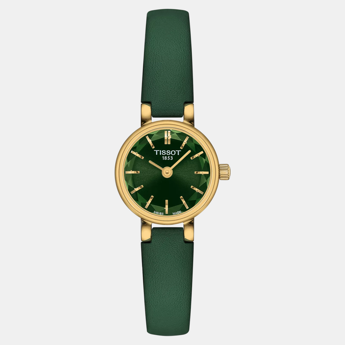 Lovely Women Quartz Green Dial Analog Leather Watch T1400093609100