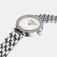 Lovely Women Quartz White Mother Of Pearl Dial Analog Stainless Steel Watch T1400096111600