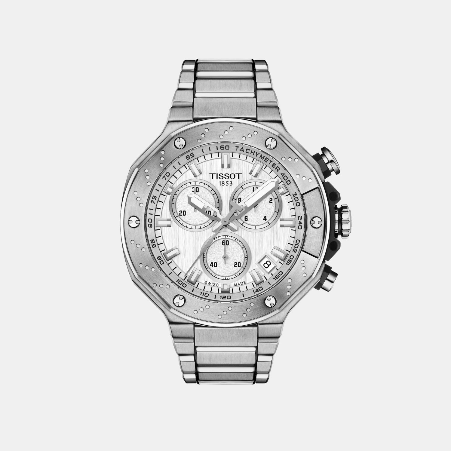 T-Race Men Quartz Silver Dial Chronograph Stainless Steel Watch T1414171103100