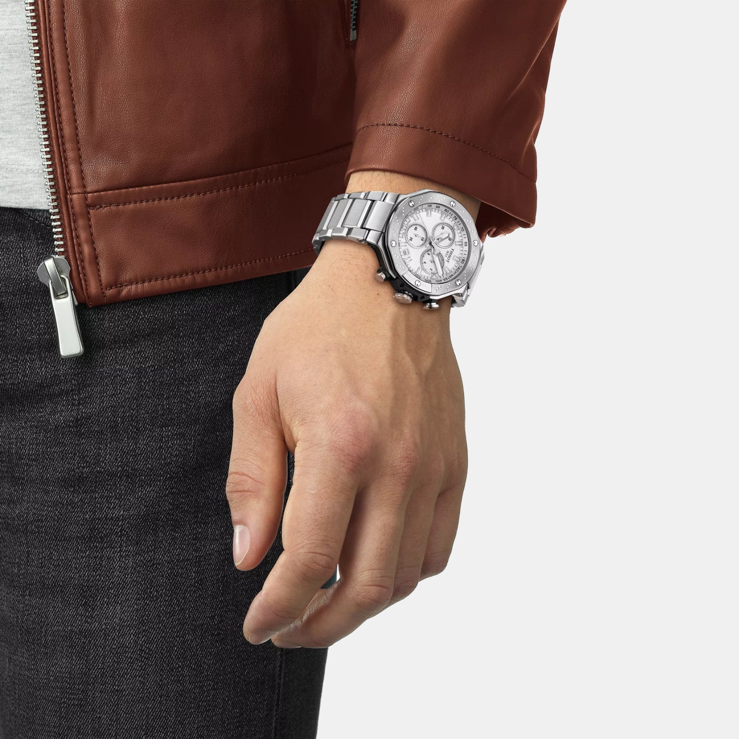 T-Race Men Quartz Silver Dial Chronograph Stainless Steel Watch T1414171103100