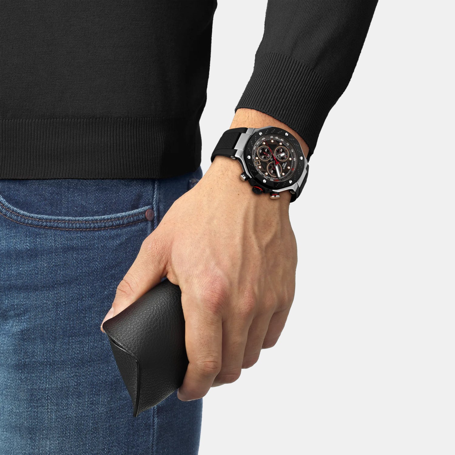 T-Race MotoGP Men Quartz Dark Grey Dial Chronograph Silicone Watch T1414172708100