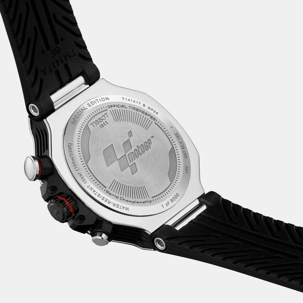 T-Race MotoGP Men Quartz Dark Grey Dial Chronograph Silicone Watch T1414172708100