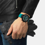 T-Race Men Quartz Black Dial Chronograph Silicone Watch T1414173705101