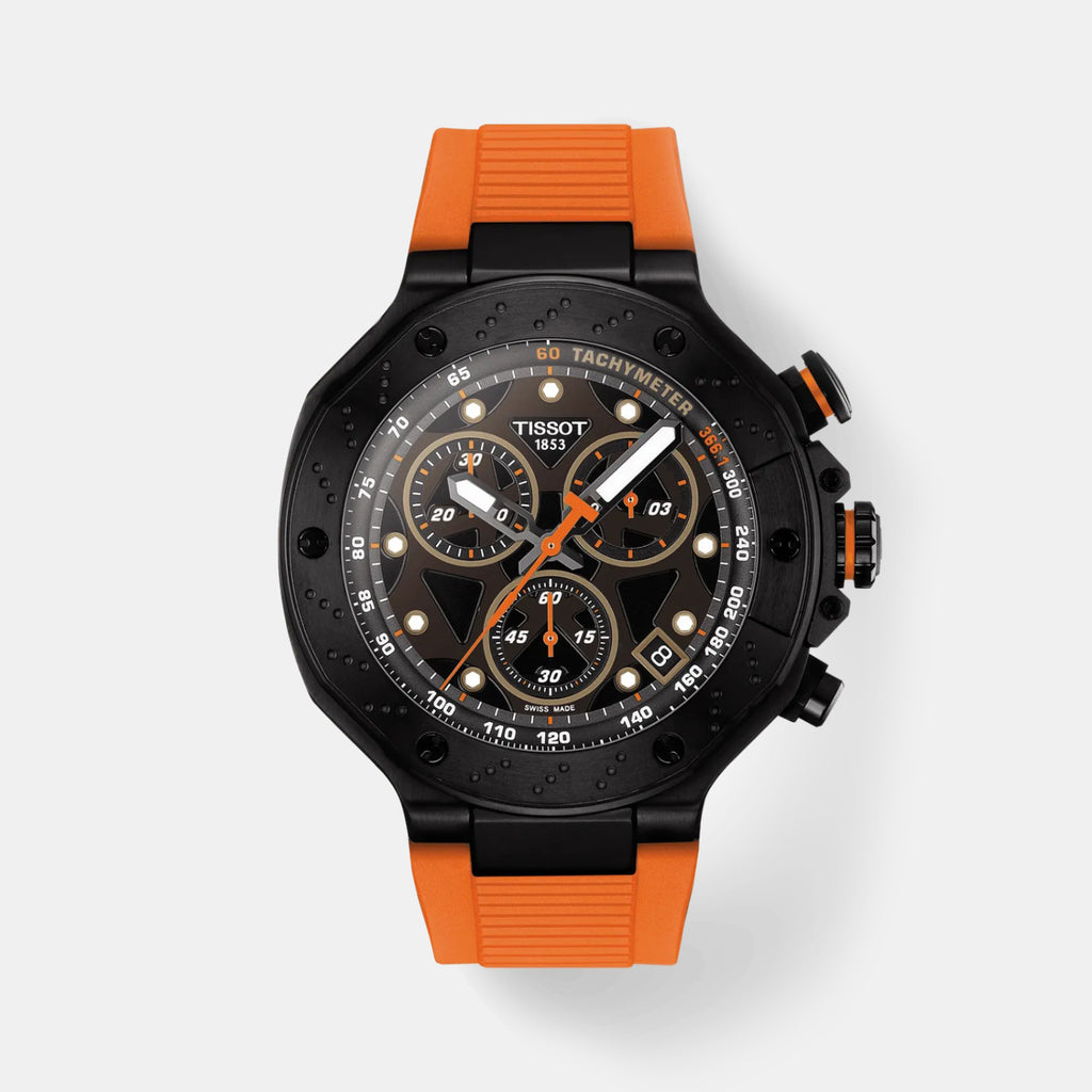 T-Race Men Quartz Black Dial Chronograph Silicone Watch T1414173705102