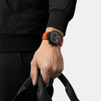 T-Race Men Quartz Black Dial Chronograph Silicone Watch T1414173705102
