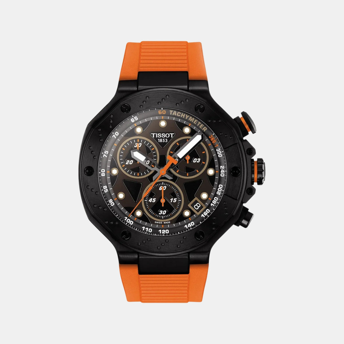 T-Race Men Quartz Black Dial Chronograph Silicone Watch T1414173705102