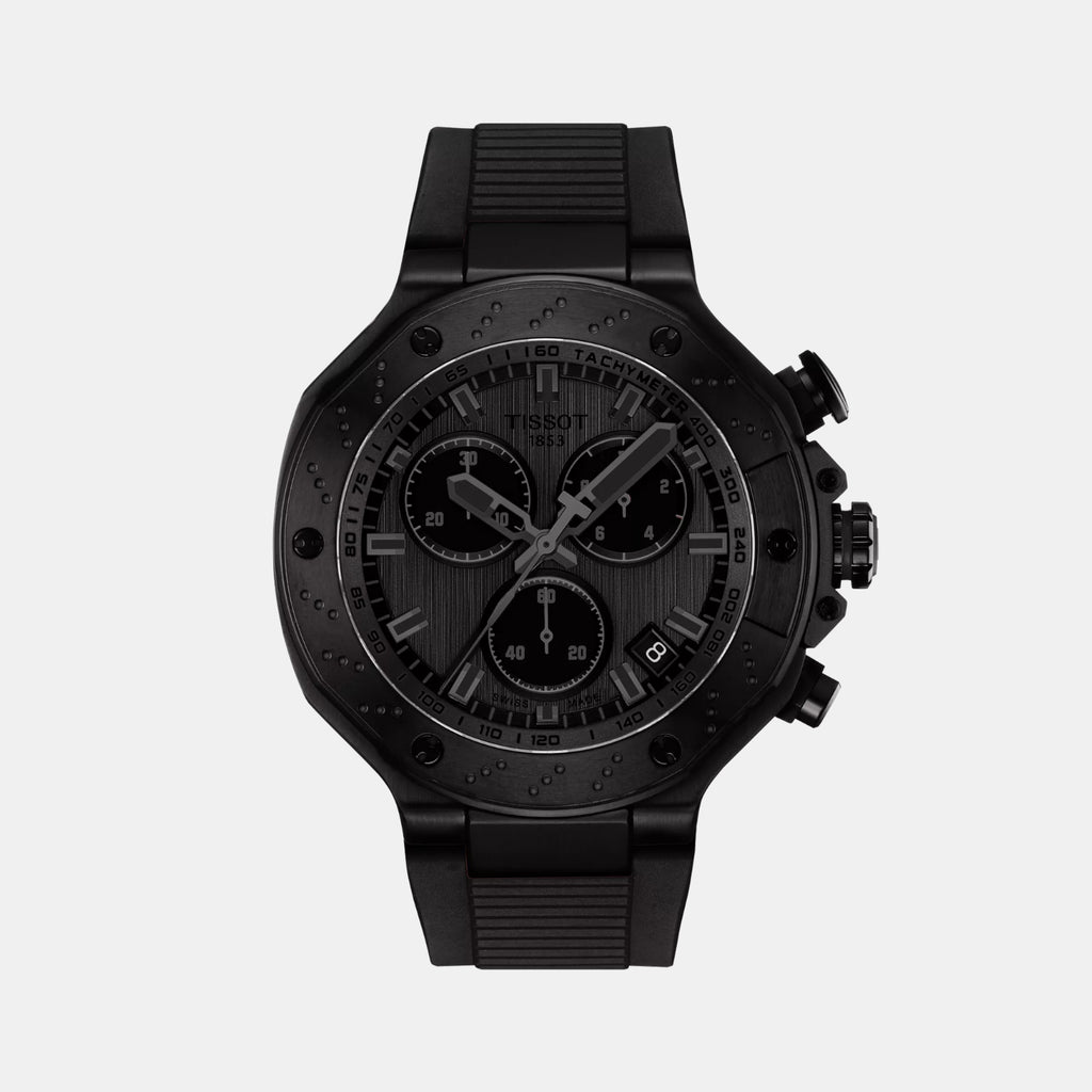 T-Race Men Quartz Dark Grey Dial Chronograph Silicone Watch T1414173706100