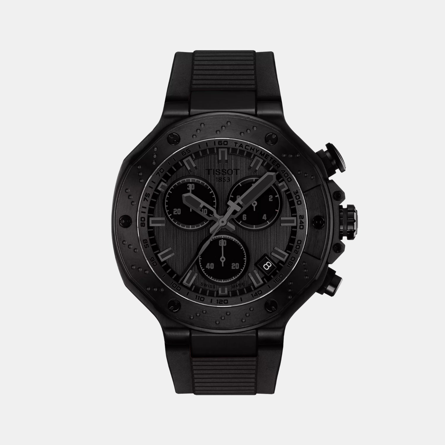 T-Race Men Quartz Dark Grey Dial Chronograph Silicone Watch T1414173706100