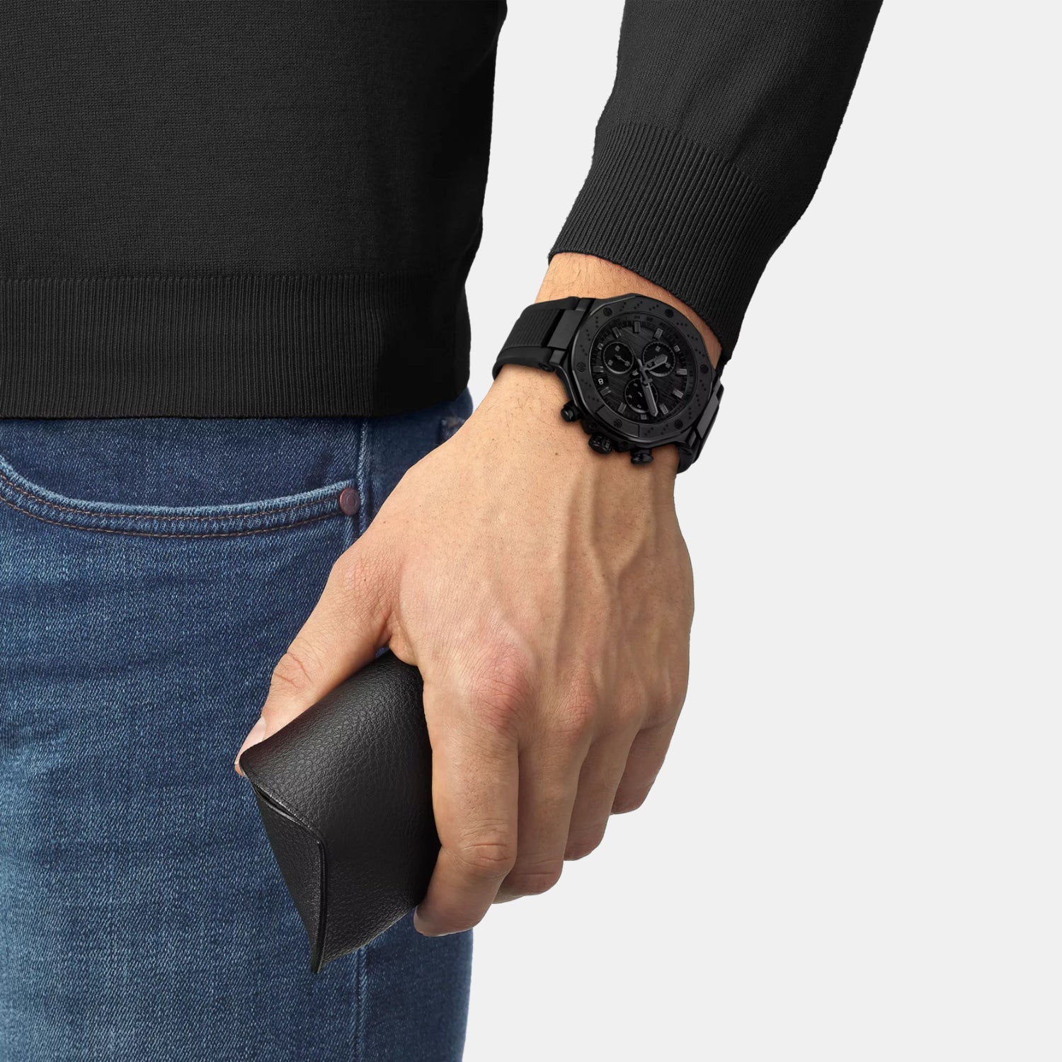 T-Race Men Quartz Dark Grey Dial Chronograph Silicone Watch T1414173706100