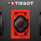T-Race Men Quartz Grey Dial Chronograph Silicone Watch T1414173706101