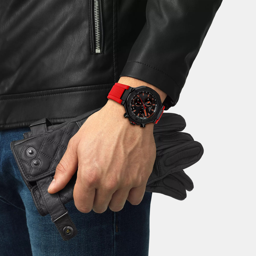 T-Race Men Quartz Dark Grey Dial Chronograph Silicone Watch T1414173706101