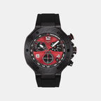 Sport Men Quartz Red Dial Chronograph Silicone Watch T1414173742200