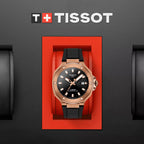T-Race Men Automatic Black Dial Analog Silicone Watch T1418073705100
