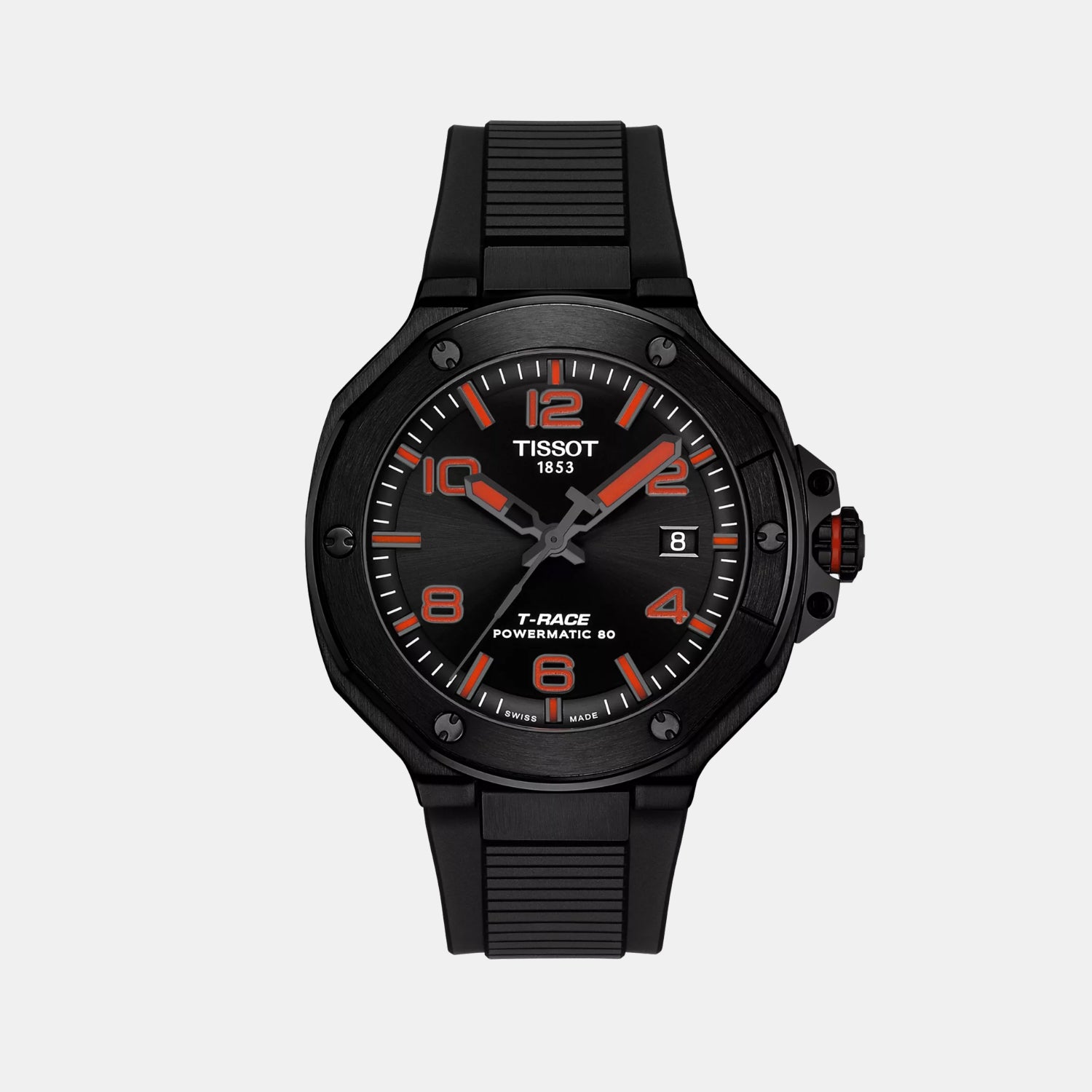 T-Race Men Automatic Black Dial Analog Silicone Watch T1418073705700