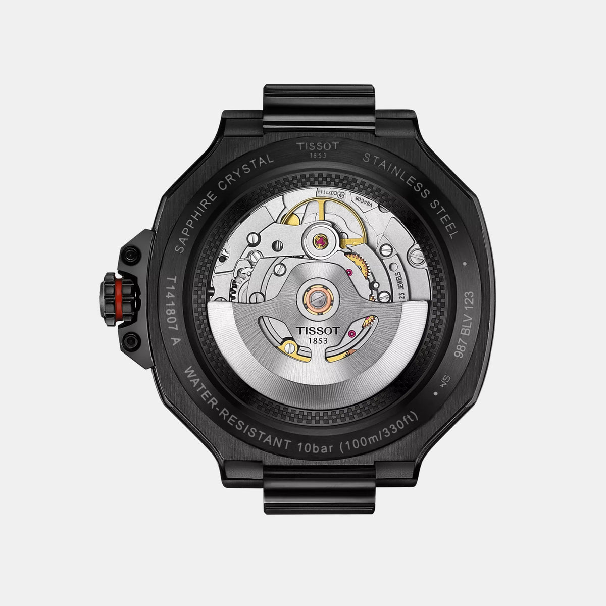 T-Race Men Automatic Black Dial Analog Silicone Watch T1418073705700