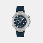 Sport Women Quartz Blue Dial Analog Silicone Watch T1418171704100
