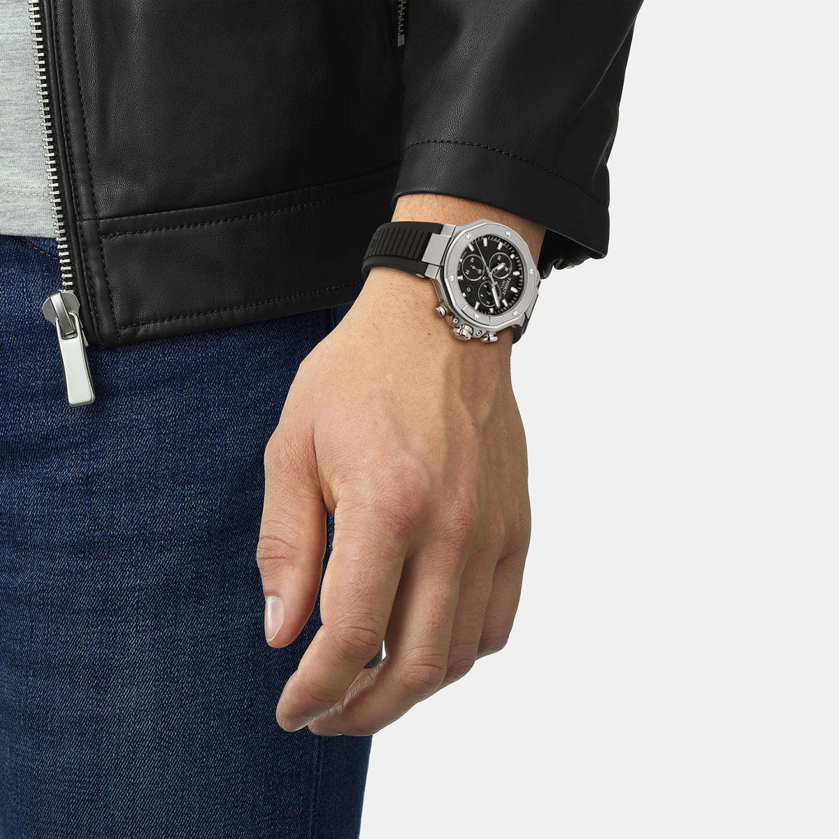 T-Race Unisex Quartz Black Dial Chronograph Silicone Watch T1418171705100