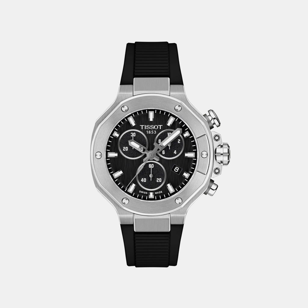 Men Quartz Black Dial Analog Synthetic Watch T1418171705100